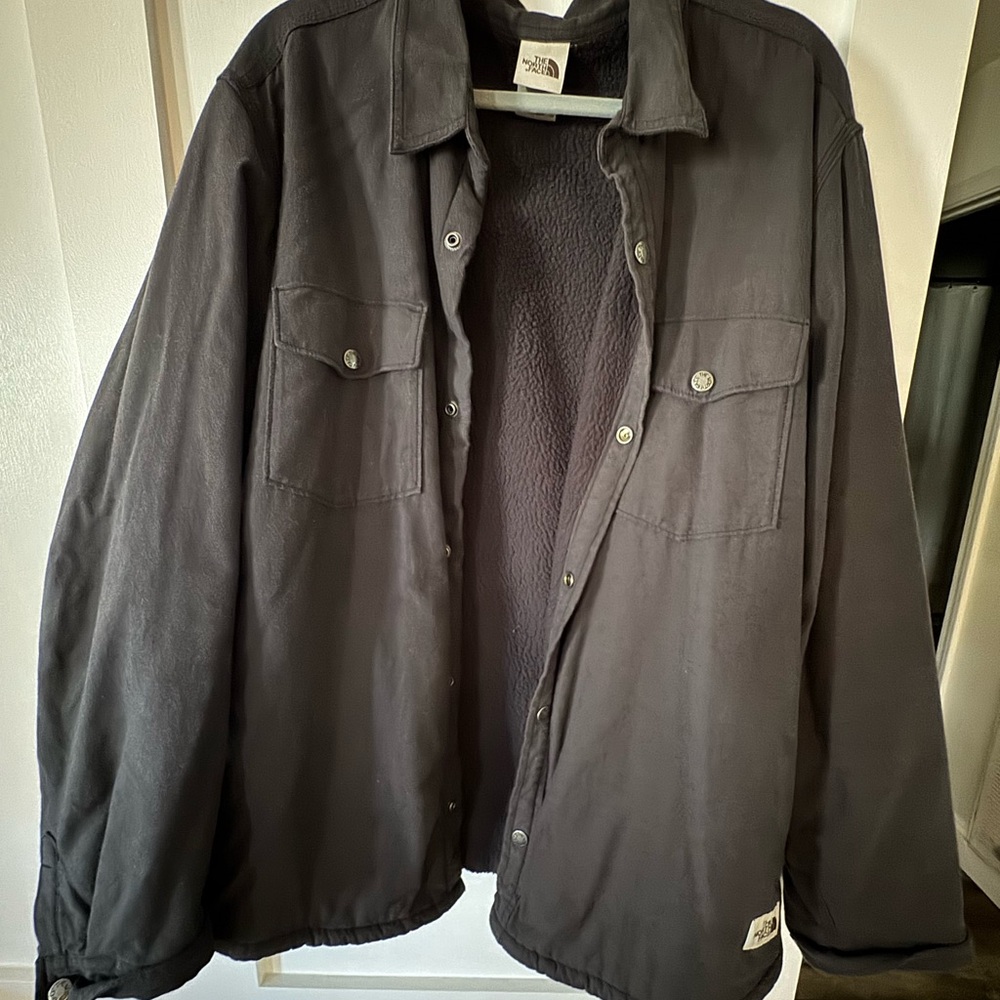 The North Face Men's vintage Charcoal Shirt Jacket - Sherpa lined